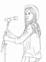 Singer coloring pages sketch template