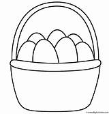Outline Of Easter Basket sketch template