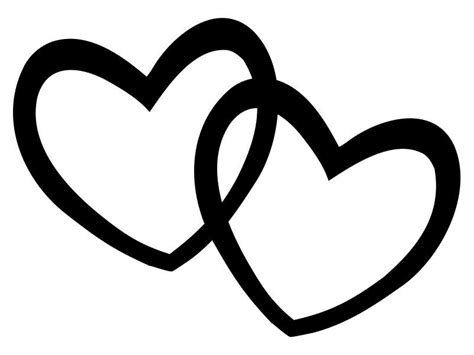 Hearts double heart clipart black and white valentine week 6 – Clipartix