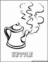 Electric Kettle Coloring Page Pages sketch template