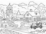 Printable Farm Coloring Page  sketch template