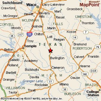 Rosebud, Texas Area Map & More