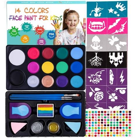 Maydear Face Painting Kit, Water Based 14 Colors-Pack - Walmart.com - Walmart.com