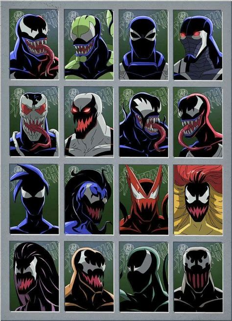 Many faces of Symbiotes | Symbiotes marvel, Marvel spiderman, Marvel dc ...