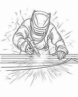 Construction Worker Coloring Pages sketch template