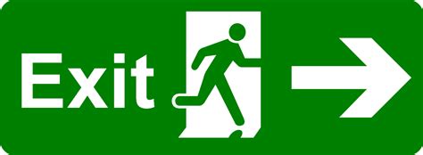 Emergency Exit Sign Vector - ClipArt Best