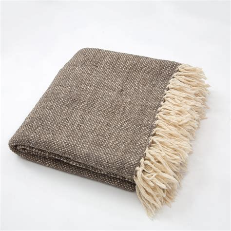 Fringe Blanket Chestnut And Natural - Maud interiors