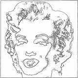 Marilyn Monroe Andy Warhol Coloring Page Sketch sketch template