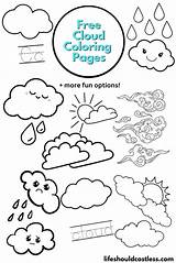 Types Of Cloud Coloring Pages sketch template