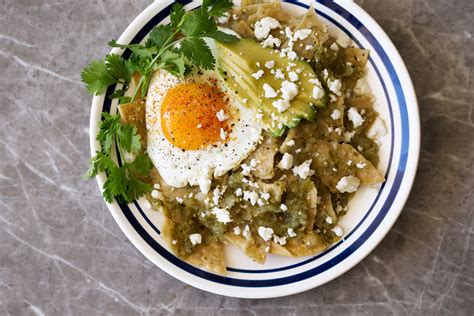 Chilaquiles Verdes with a Fried Egg - Cooking with Cocktail Rings