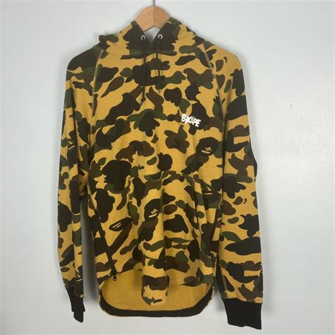 Bape hoodie yellow camo, size medium Accepting offers - Depop