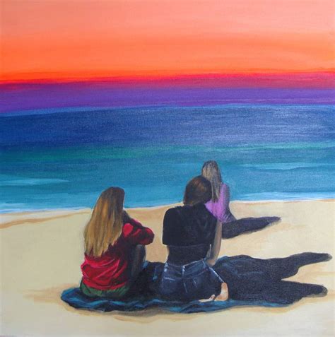 Neon Sunset Painting by Rafaela Senfft | Saatchi Art