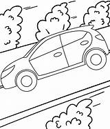Car Riding Fast On The Road Coloring Page  Mitraland sketch template