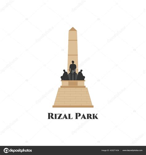 Vector Rizal Monument Memorial Rizal Park Manila Philippines Minimalistic Most ⬇ Vector Image by ...