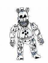 Nightmare Fred Bear Coloring Pages sketch template
