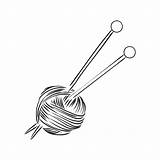 Knitting Needles Coloring Pages sketch template