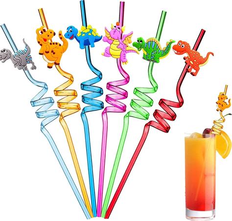 Ulife Mall 6PCS Easter Decorations Straws, Easter Eggs Bunny Reusable Drinking Straws Party ...