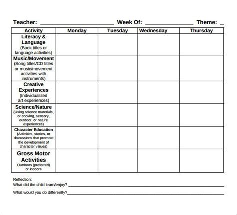 20 Google Docs Lesson Plan Template