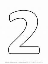 Number Two Coloring Page sketch template