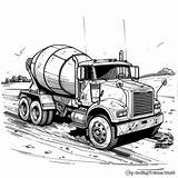 Cement Truck Coloring Pages  Free & Printable sketch template
