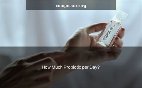 How Much Probiotic per Day? | Camp Neuro