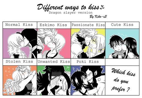 Different ways to kiss - Dragon slayer pairing by Kiko-x3 on DeviantArt