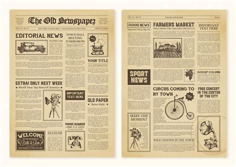 Old Newspaper Template Psd