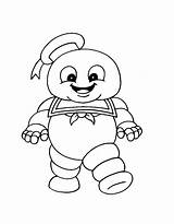 Stay Puft Ghostbusters Outline Coloring Page sketch template