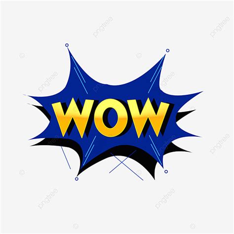 Wow Cartoon Pop, Wow Clipart, Blue Yellow Wow Cartoon Pop PNG Transparent Clipart Image and PSD ...