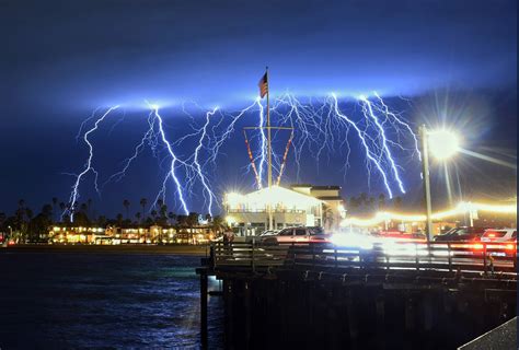 Latest winter storm flashes lightning through California sky