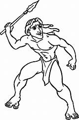 Tarzan Lance Coloring Page sketch template