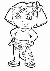 Free Printable Dora The Explorer Coloring Pages For Kids sketch template
