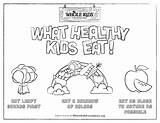 Coloring Sheet Healthy Eating Princples sketch template