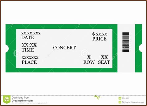 Free Editable Concert Ticket Template - Template 1 : Resume Examples #Kw9kOLg9JN