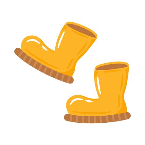 Cute cartoon rubber boots flat vector illustration 3547322 Vector Art ...