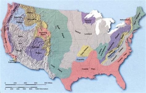 Blank Map Of United States Landforms