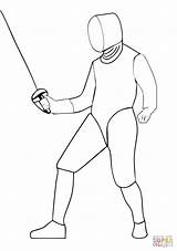 Fencing Coloring Pages sketch template