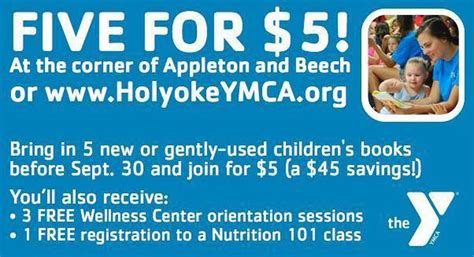 Holyoke YMCA offers $45 discount to new members who donate 5 children's ...