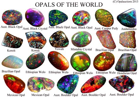 Opals Of The World. Photo: Opal Auctions What causes the colours in opal? How does opal get its ...
