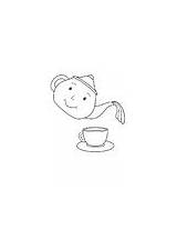 Im A Little Teapot  Rhyming Word Illustrations And Coloring Activity sketch template