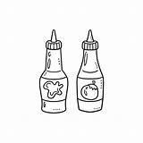 Ketchup Bottle Coloring Page sketch template