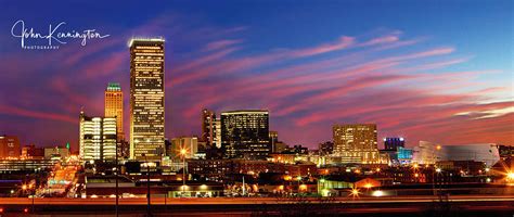 Images For.Life by John Kennington | Tulsa Skyline Sunset Panoramic, Oklahoma