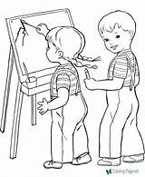 Kids Drawing Coloring Pages sketch template