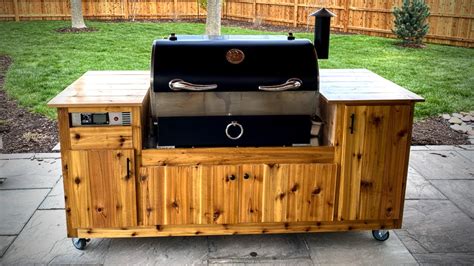 DIY Rec Tec 700 Grill Cart - Class up that Pellet Smoker with a Built-In Look! - YouTube