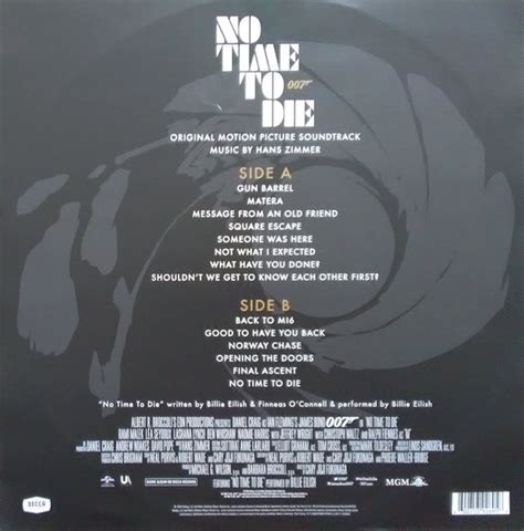 Hans Zimmer – No Time To Die (Original Motion Picture Soundtrack ...