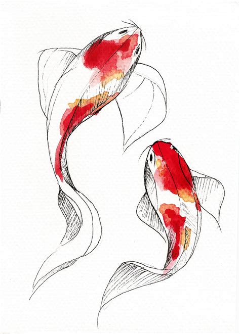 Watercolor Koi Fish on Behance | Koi art, Koi fish drawing, Fish drawings