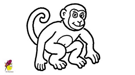 Simple Monkey Drawing | Free download on ClipArtMag