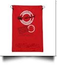 Red Canvas Christmas Drawstring Gift Bag - Express Delivery - CLOSEOUT