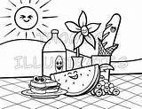 Picnic Coloring Page sketch template