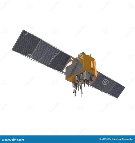 GPS Satellite on White Background Stock Photo - Image of agency, shuttle: 68093034